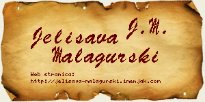 Jelisava Malagurski vizit kartica